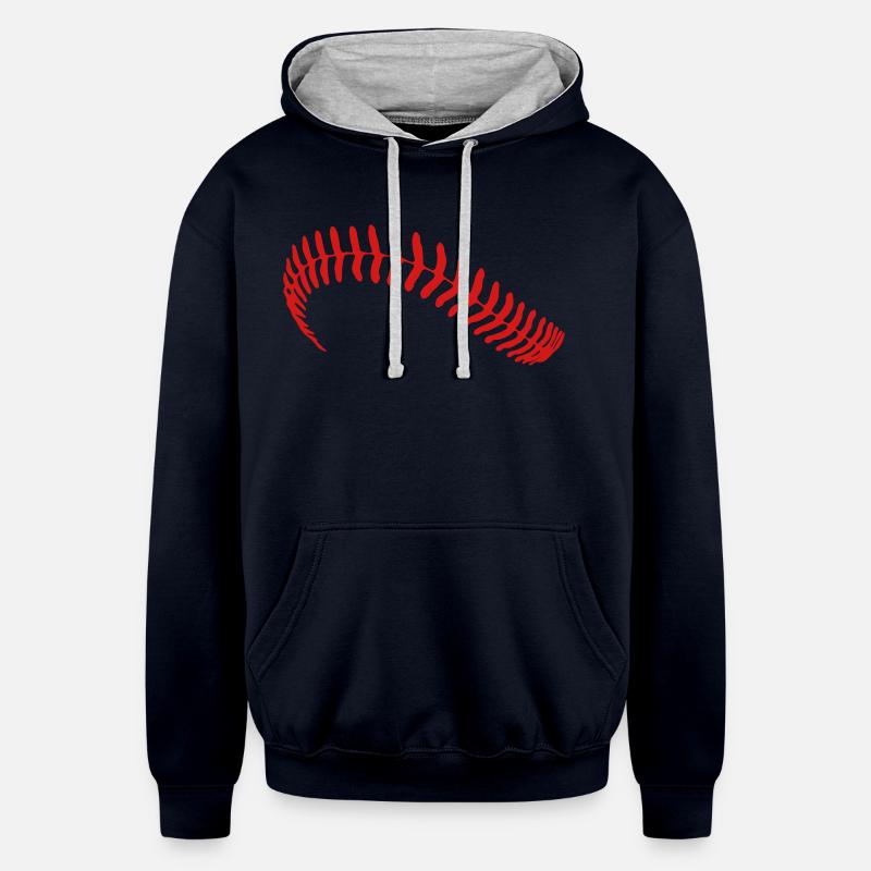 baseball stitch' Unisex Two-Tone Hoodie 